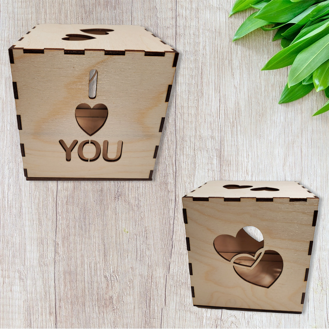 Laser Cut "I Love You" Light Box