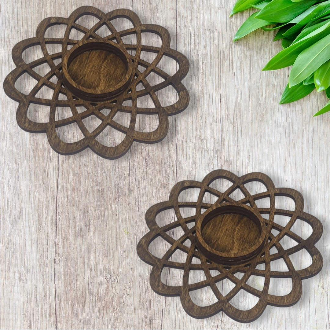 Laser Cut Tealight Holder Set