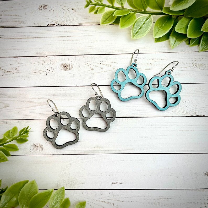 Mini Paw Print Earrings